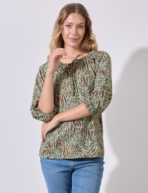 Blusa Printed VERDE/MULTI