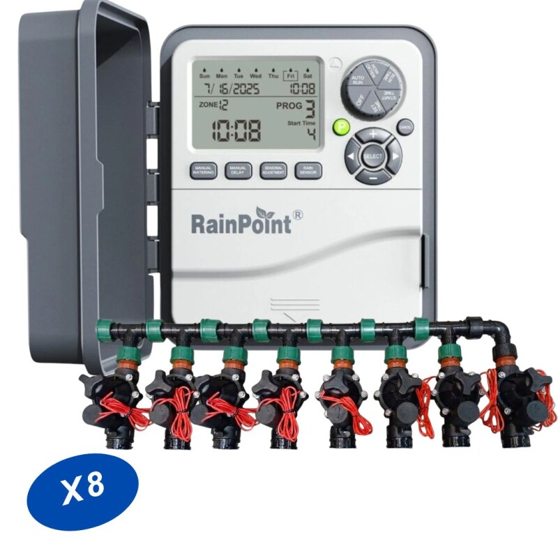 Kit automatismo Rainpoint hasta 12 zonas X8 Kit automatismo Rainpoint hasta 12 zonas X8