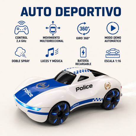 Auto deportivo a control remoto Blanco
