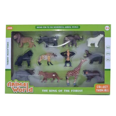 Set De 12 Animales De La Selva Unica