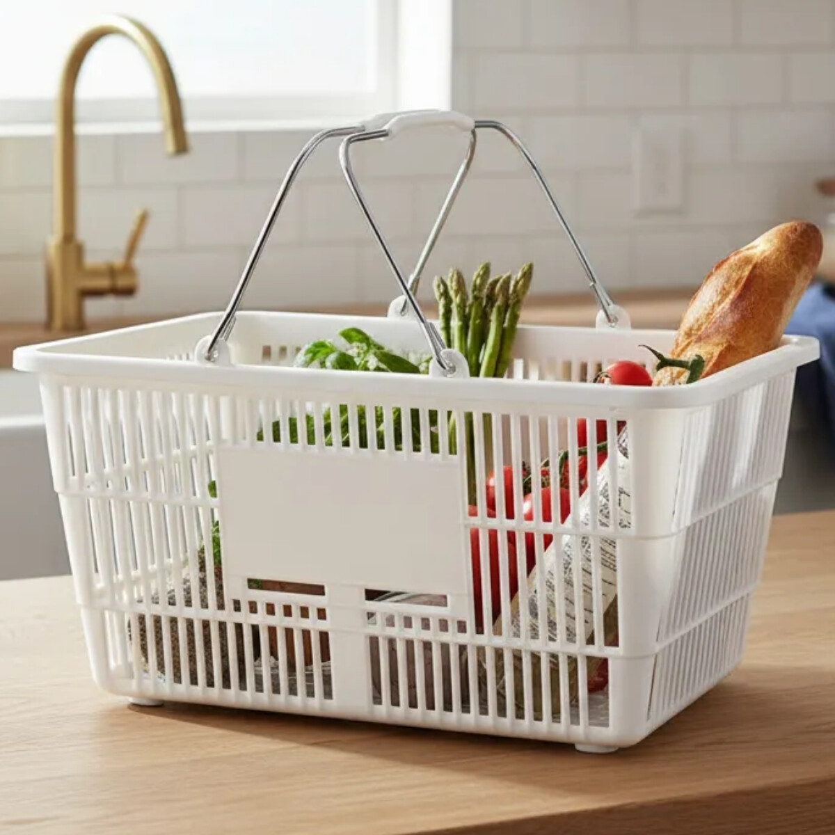 Canasto supermercado - BLANCO 