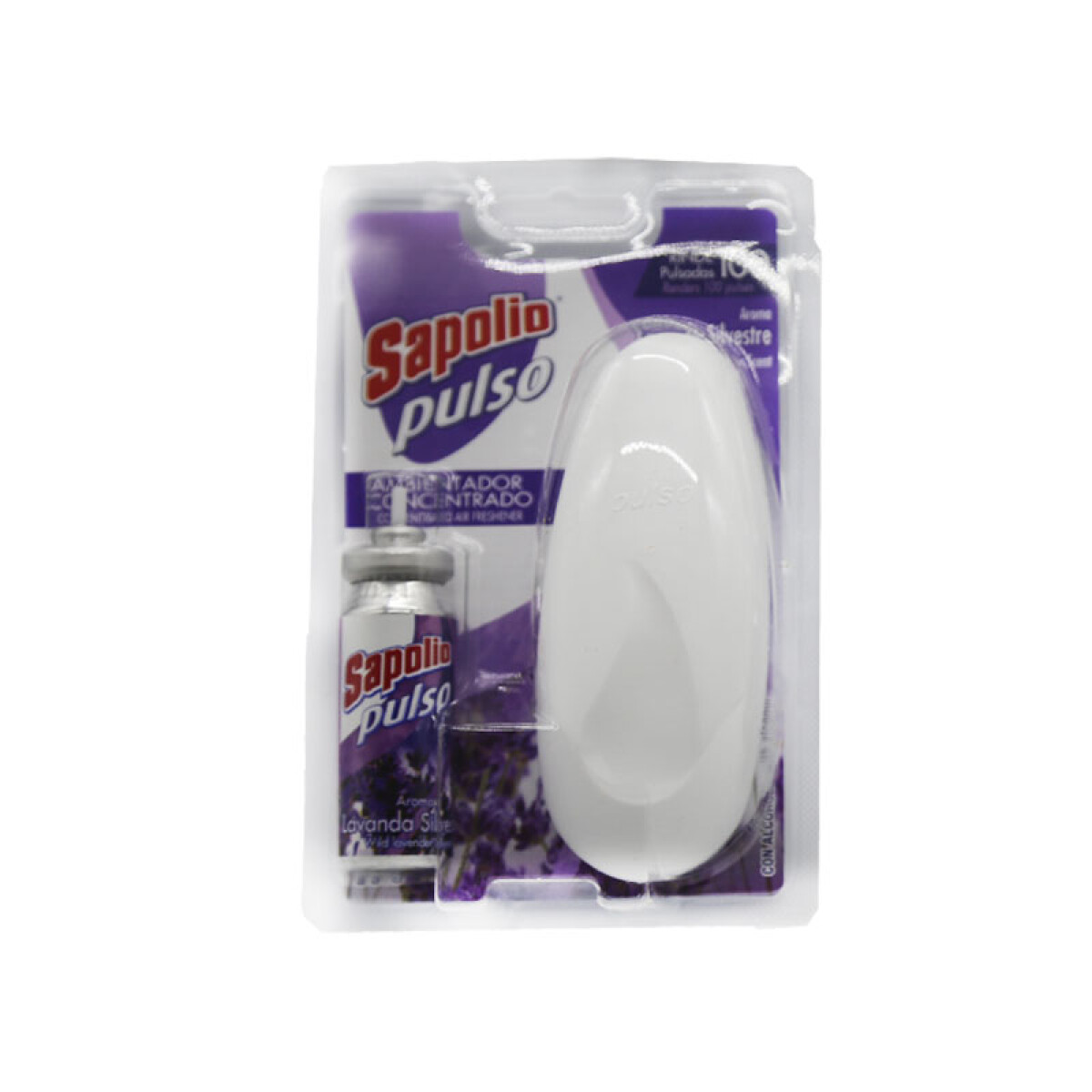 Perfumador Pulso +Repuesto SAPOLIO Lavanda Blister (rinde 100 aplicaciones) 