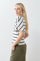 Remera rayada crudo