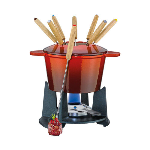 SET de Fondue 16cm GRENOBLE ROJO HIERRO SET de Fondue 16cm GRENOBLE ROJO HIERRO