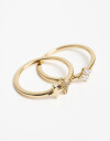 Sets Anillos Metal Anillo Set Cosmic - Dorado