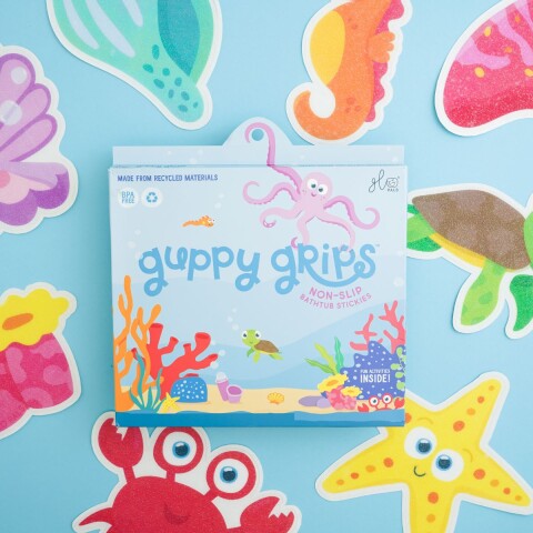 Calcomanías antideslizantes para bañera Guppy