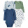 Pack Carters 4 Bodies Manga Larga 1J919810 CELESTE-BLANCO-FLORES