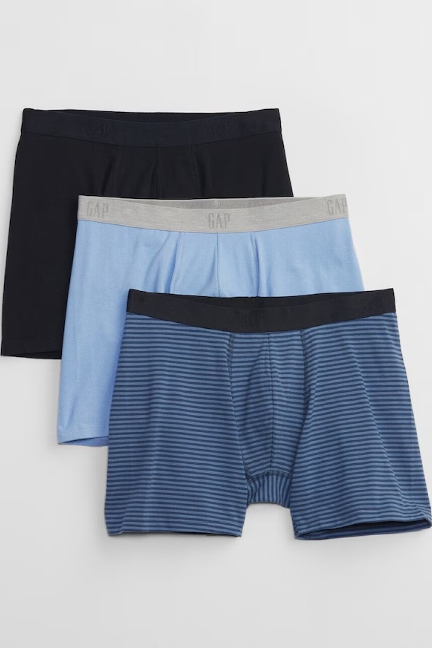 Boxer Pack X3 Hombre Blue Multi Stripe