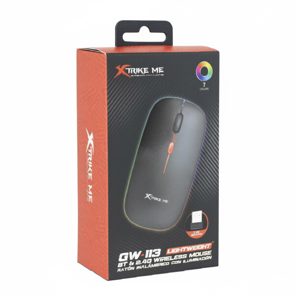 Mouse Inalámbrico Gamer Xtrike Me Gw-113 Dpi 1600 Micro USB Color Negro