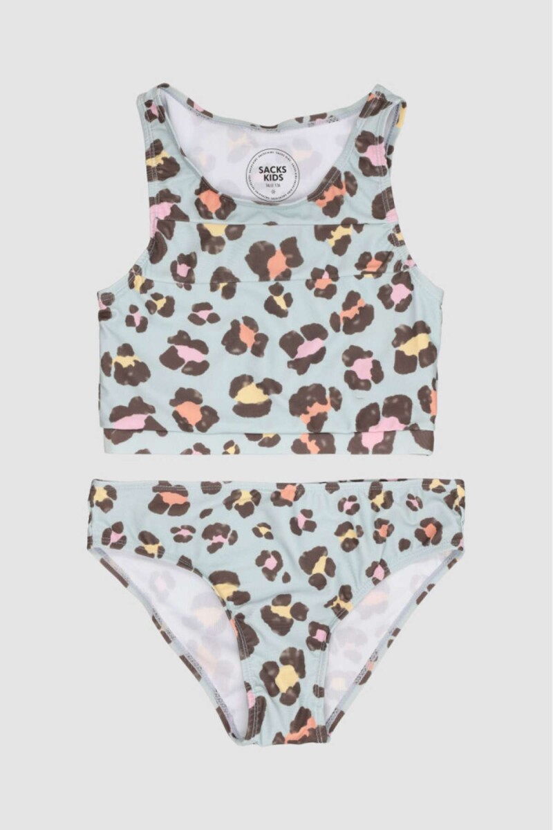 Bikini surf girl tricolor 6-16a - Animal print 