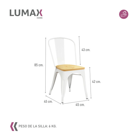 Silla tolix Metálica vintage asiento en madera Silla tolix Metálica vintage asiento en madera