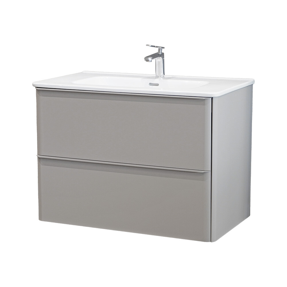MUEBLE DE BAÑO DAI 80 CM ARENA MATE CON MESADA Mueble De Baño Dai 80 Cm Arena Mate Con Mesada