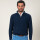 Sweater medio cierre Pigment Dye Azul Marino