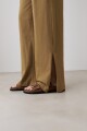 Pantalón con pretina elastizada verde oliva