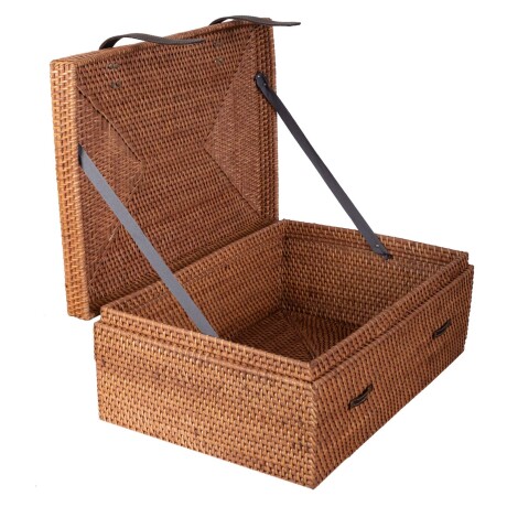 CAJA ORG RTB2477 RATTAN NATURAL-BEIGE RTB2477, NATURAL/NEGRO