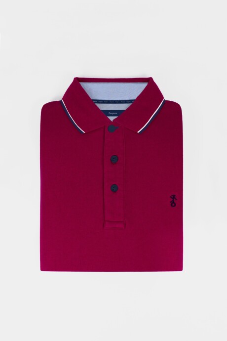 Remera Polo Pique Bordo