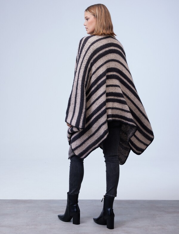 Kimono Lineas NEGRO/BEIGE