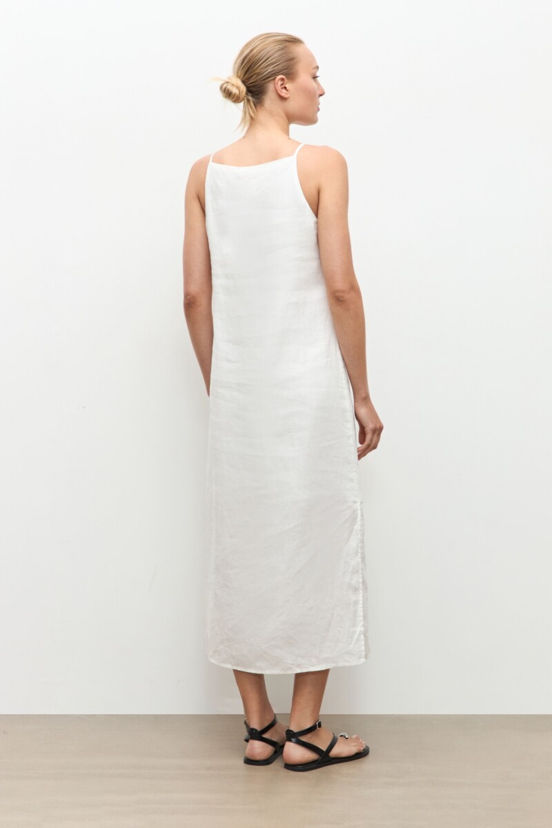 Vestido 100% Lino blanco
