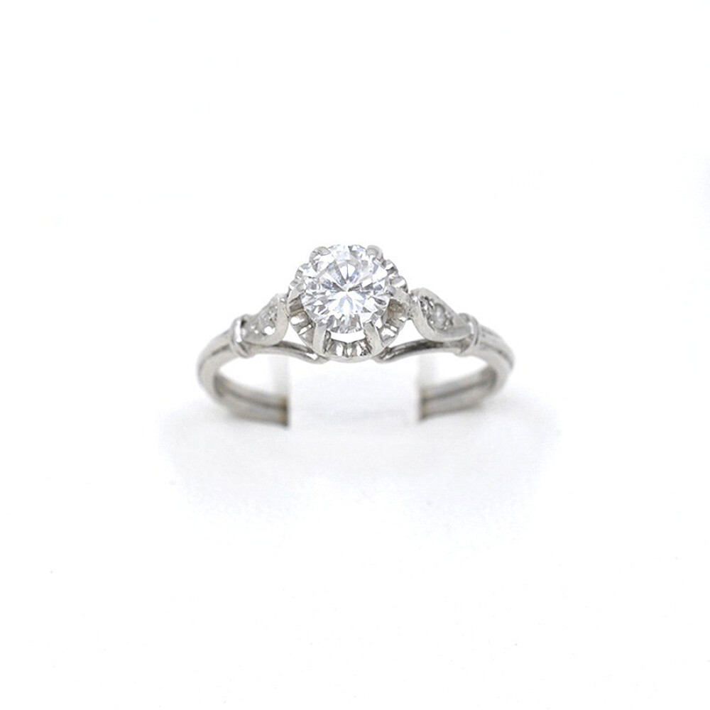 Anillo Antiguo En Oro 18K, Brillantes Y Diamantes Anillo Antiguo En Oro 18K, Brillantes Y Diamantes