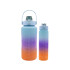 Set X2 Botella De Agua Deportiva 2L + 800 ML MotivacionaL Variante Color Celeste