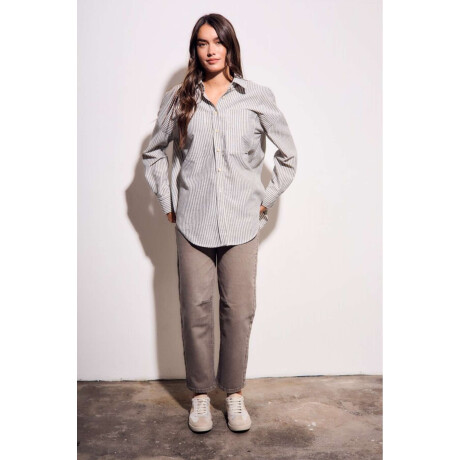 Camisa Rayas Gris