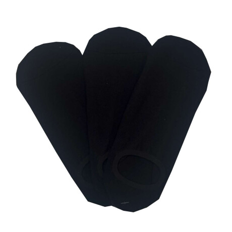 Medias N200-6 x3 Ultra Bajo Media invisible Unisex Negro