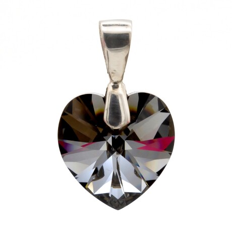 Dije de cristal y plata, CORAZON. Dije de cristal y plata, CORAZON.