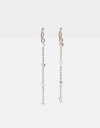 Aros Colgantes Largos Strass Aros Largos Con Cubic Zirconia - Dorado
