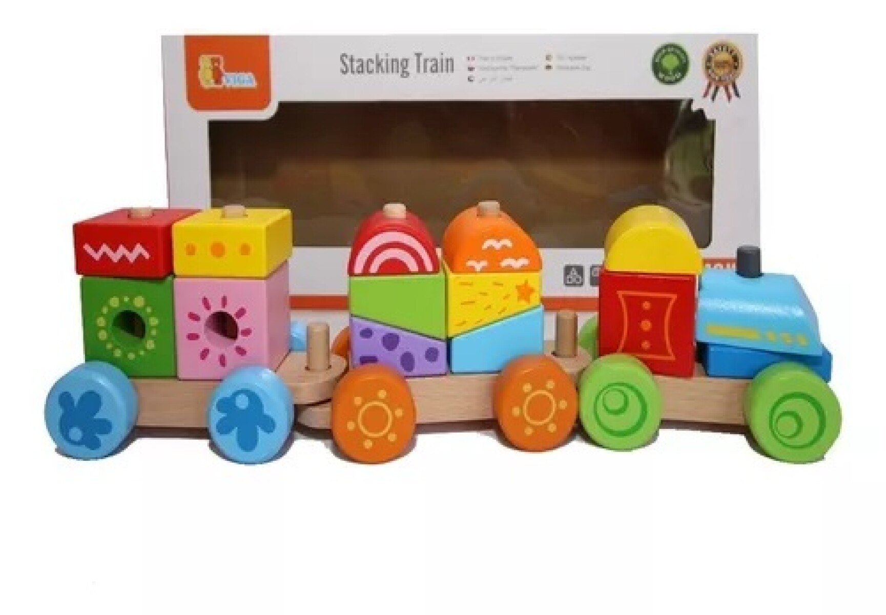 Juguetes Madera Viga Encastre Niño Didáctico Tren 