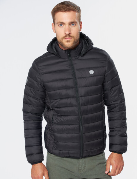 CAMPERA DE ABRIGO CAPITONEADA Negro