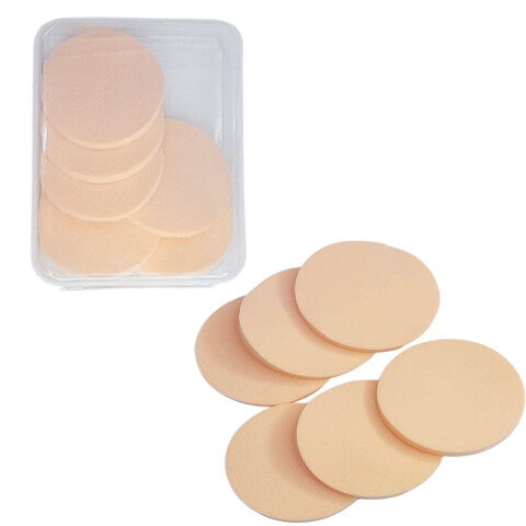Puff esponjas redondas para maquillajes x6 en cajita Puff Esponjas Redondas Para Maquillajes X6 En Cajita