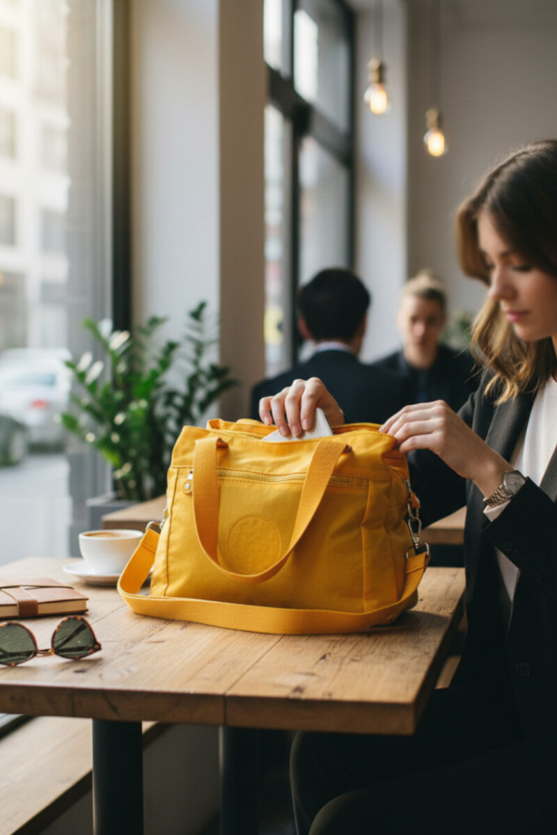 Bolso Tote Multifuncional Amarillo