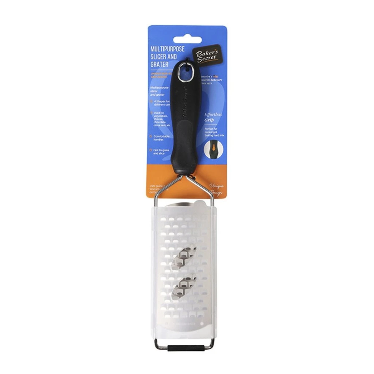 RALLADOR GRUESO LASER PP/ACERO INOX. NEGRO 