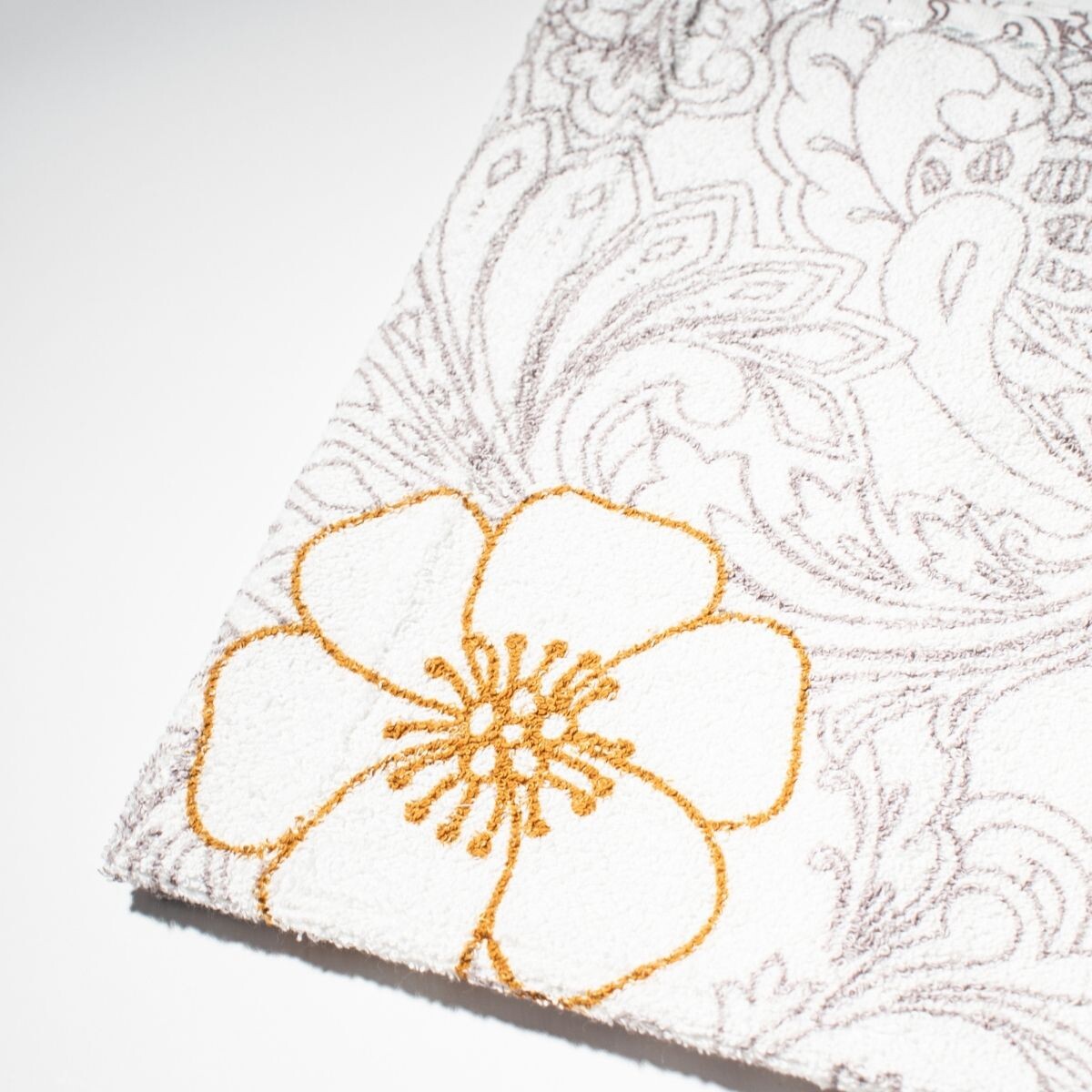 TOALLA DE ROSTRO 45x75 - FLOR/HOJAS 