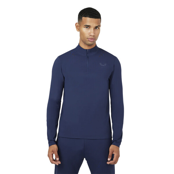 Remera Castore Metatek Core 1/4 Zip Azul