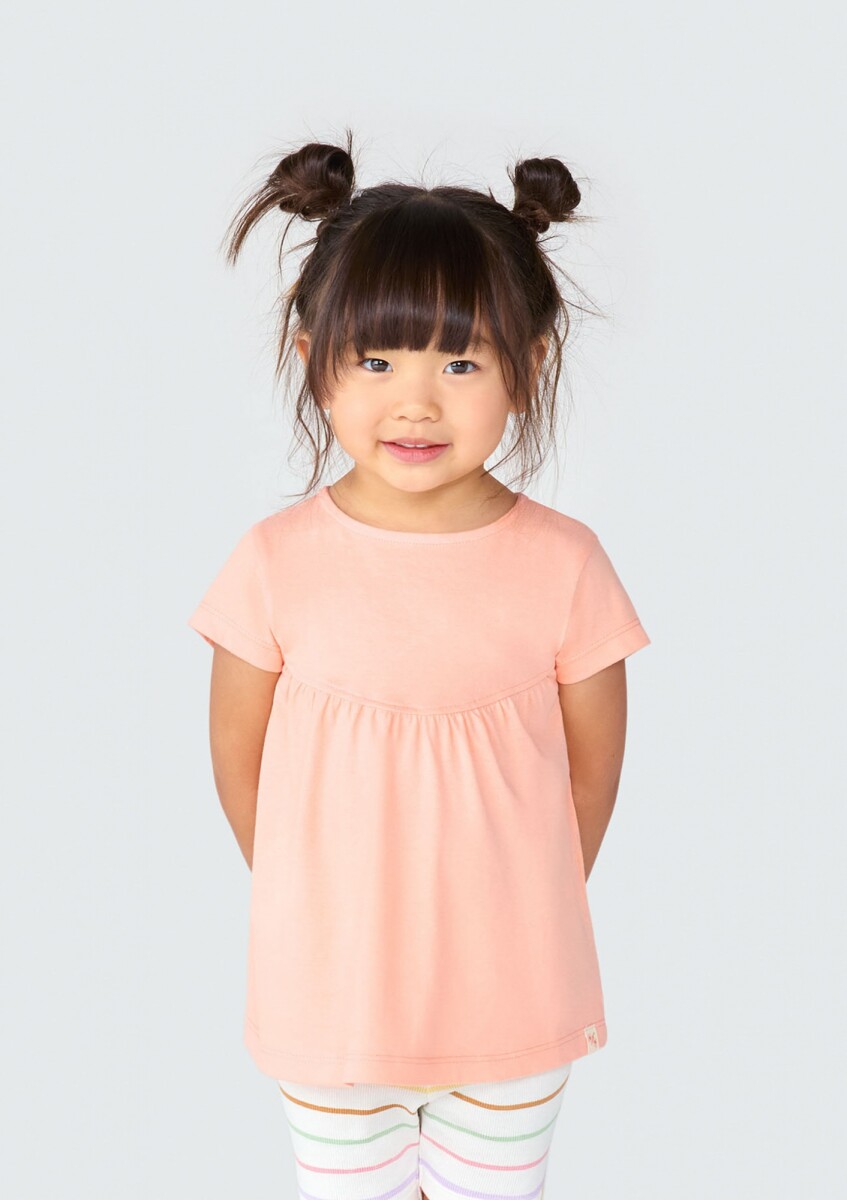 BLUSA INFANTIL MANGA CORTA - NARANJA 