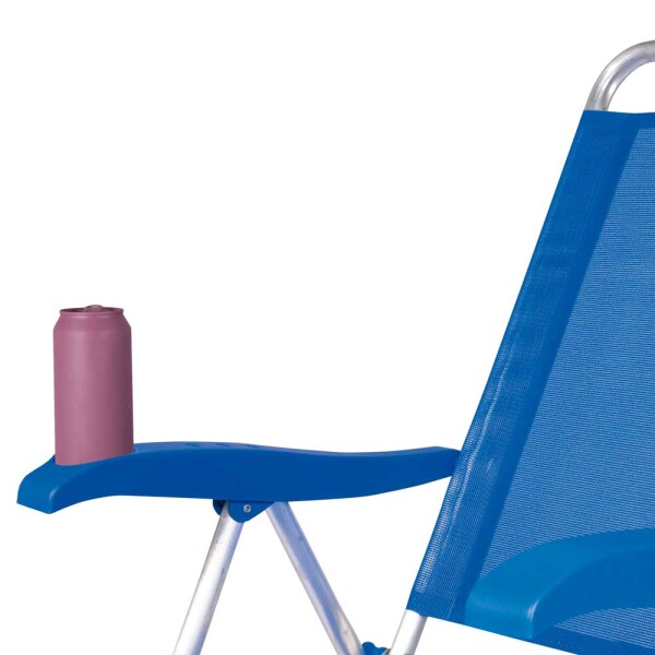 SILLA RECLINABLE 4 POSICIONES ALUMINIO BOREAL AZUL