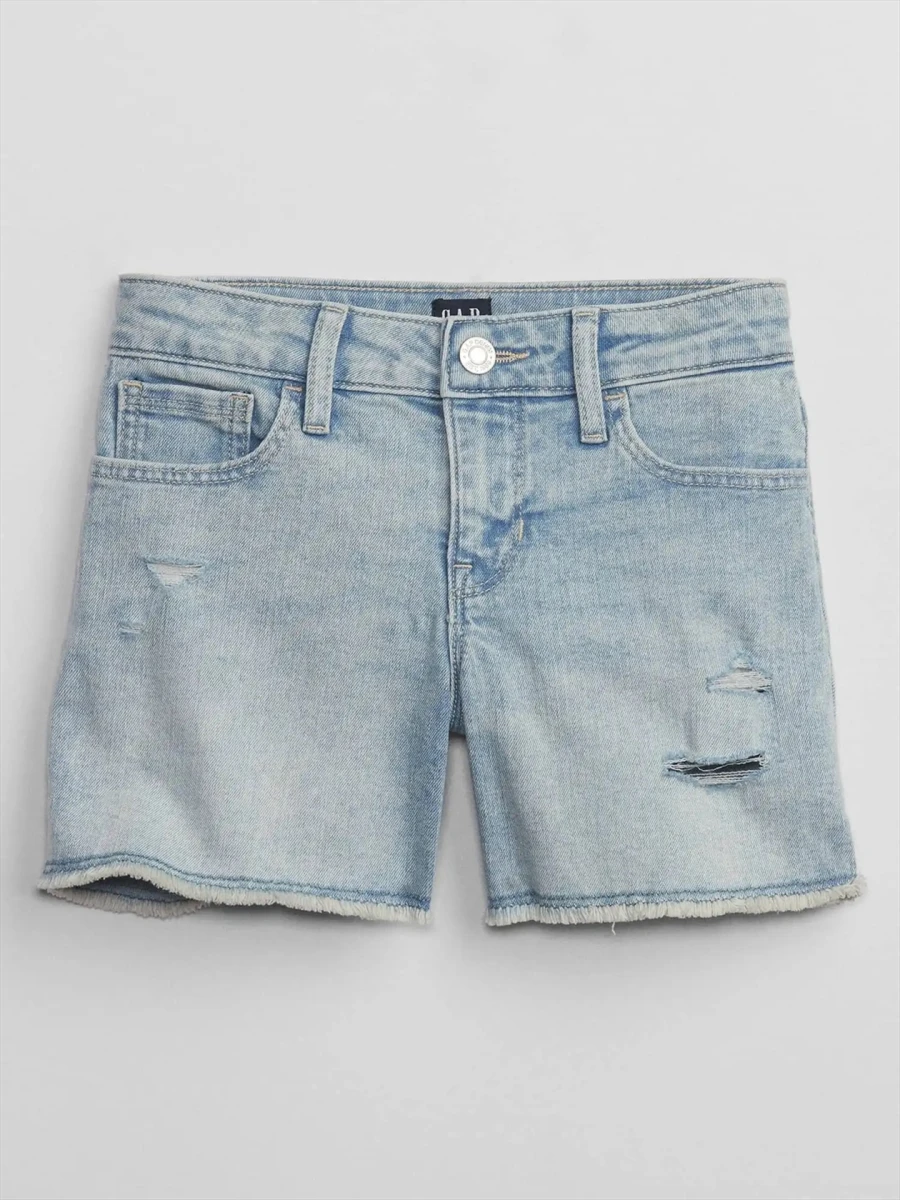Short De Jean Midi Niña - Light Wash 