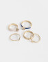 Sets Anillos Strass Set De Anillos - Dorado