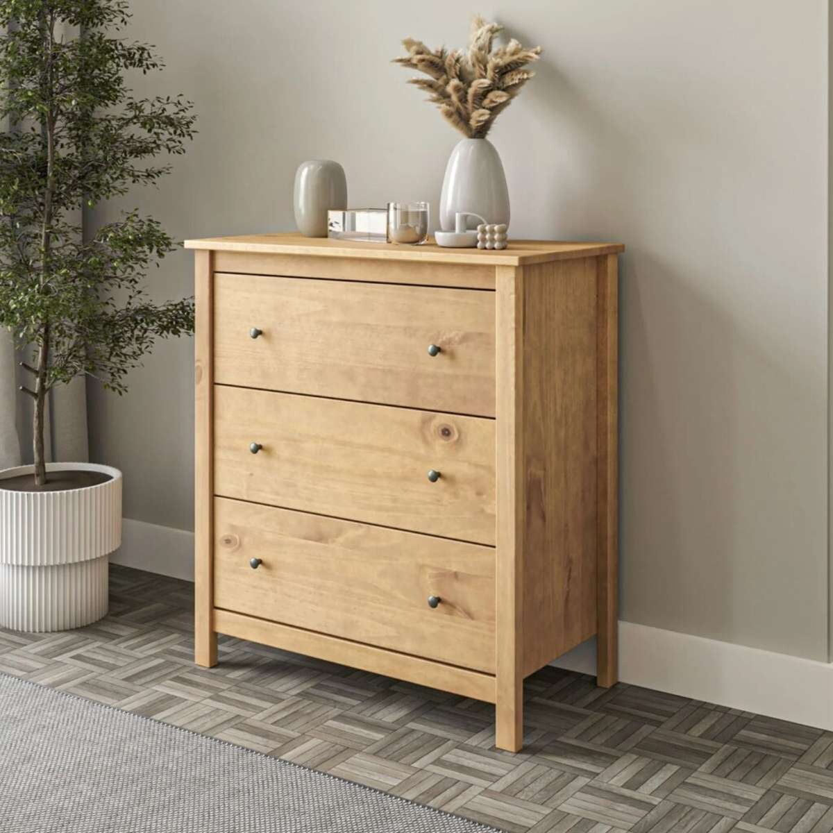 Comoda 3 Cajones Mari - Marron 
