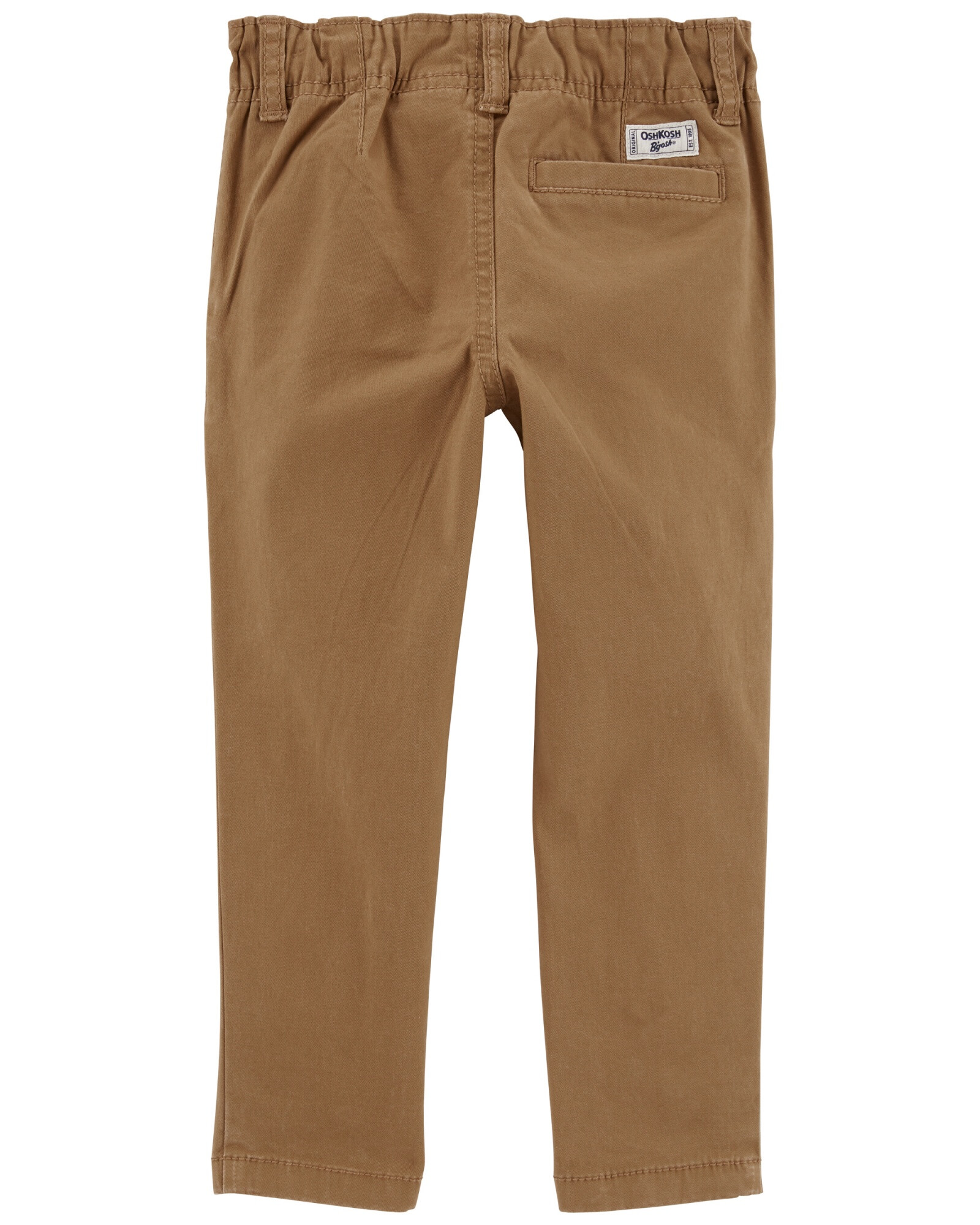 Pantalón de algodón, ajustado, marrón. Talles 2-5T Sin color