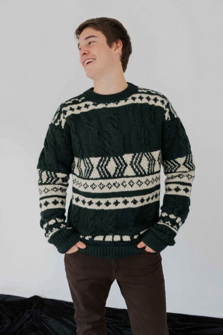 Buzo Islander Men Base Verde Con Crudo