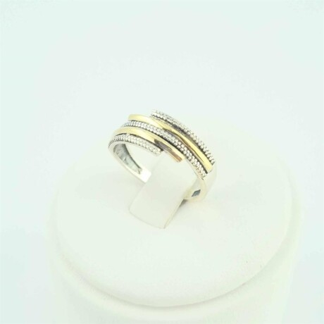 Anillo de Plata 925 con double de Oro 18k. Anillo de Plata 925 con double de Oro 18k.