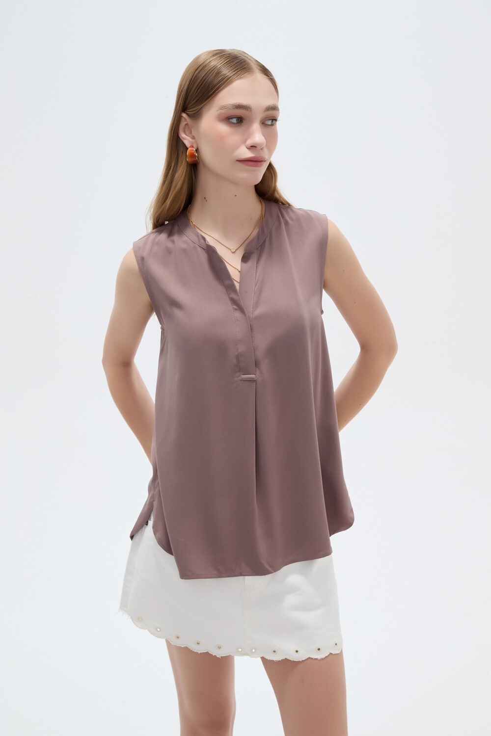 Blusa Tavia Taupe / Mink / Vison