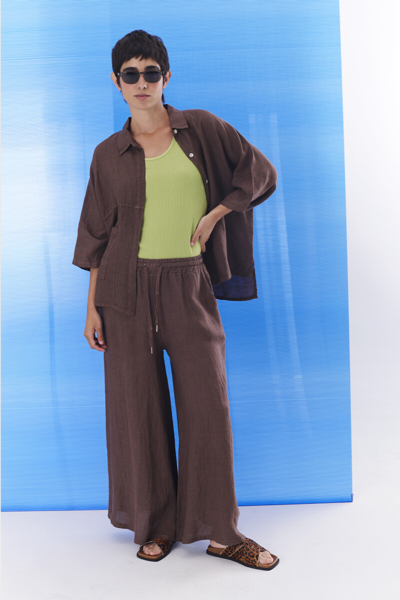 PANTALON LINO LAIUS - CAFFE 