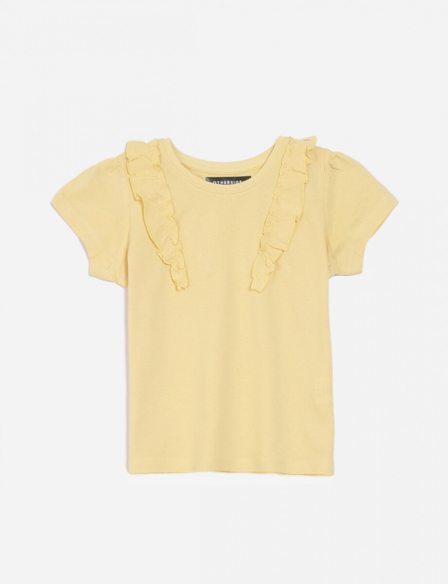 Remera con volado - Amarillo 