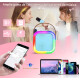 Parlante A Batería Bluetooth Con Luces Led De Colores Celeste