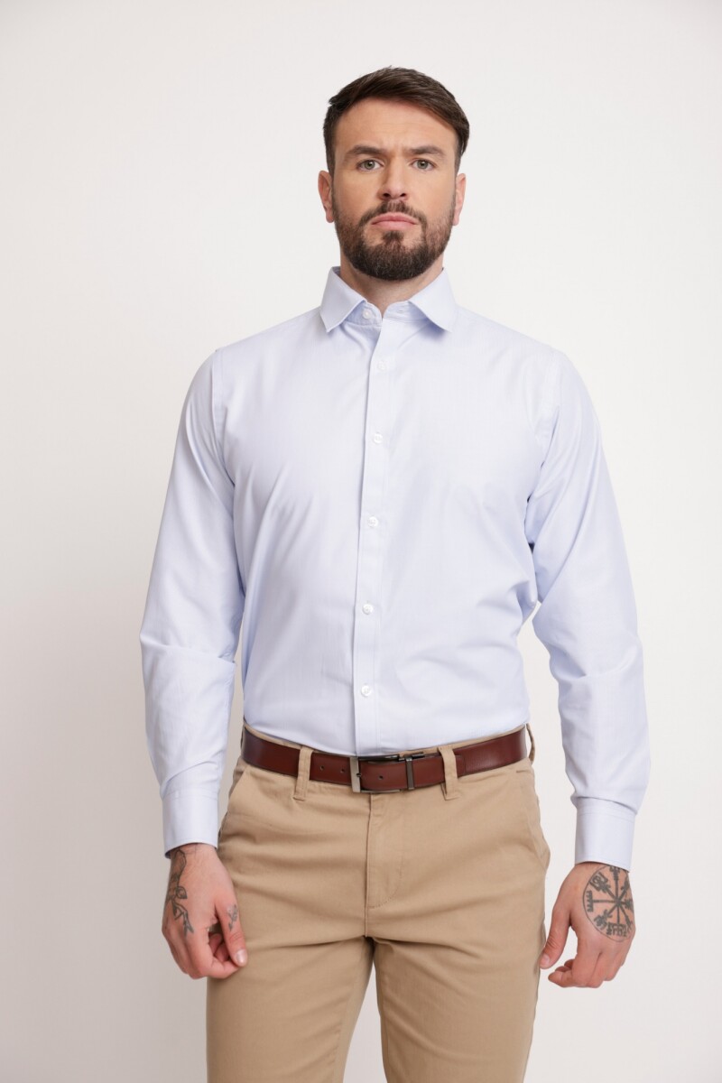 CAMISA BASIC FANTASIA - CELESTE 