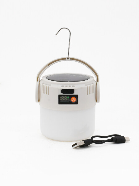 LUZ SOLAR CAMPING USB BLANCO