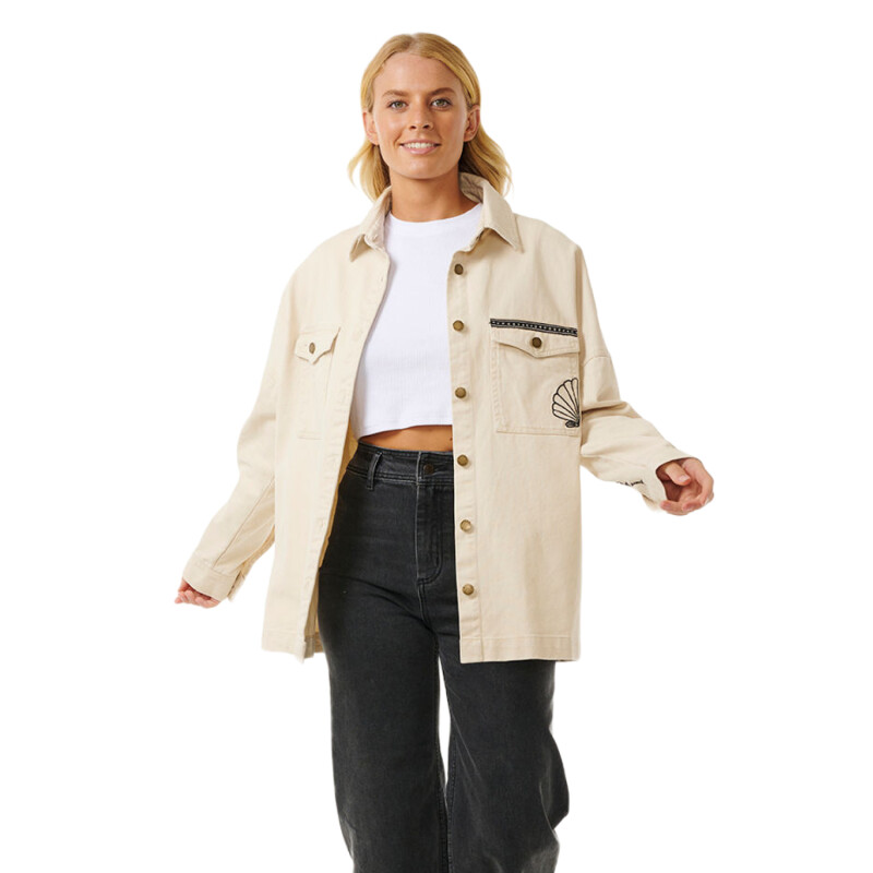 Campera Rip Curl Soleil Embroidered - Beige Campera Rip Curl Soleil Embroidered - Beige